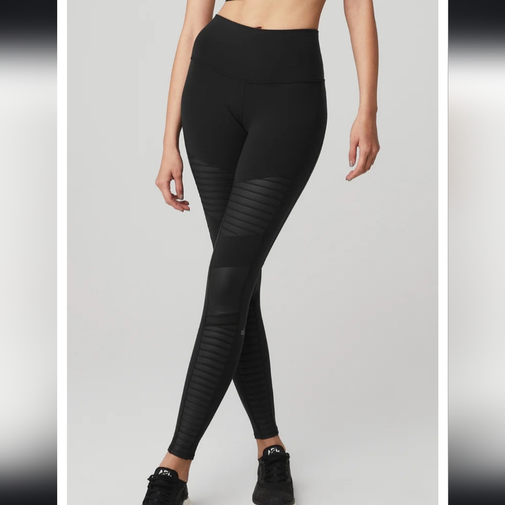 Alo Yoga Black Moto Leggings